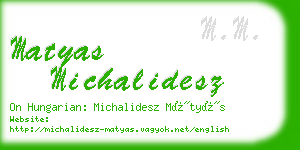 matyas michalidesz business card